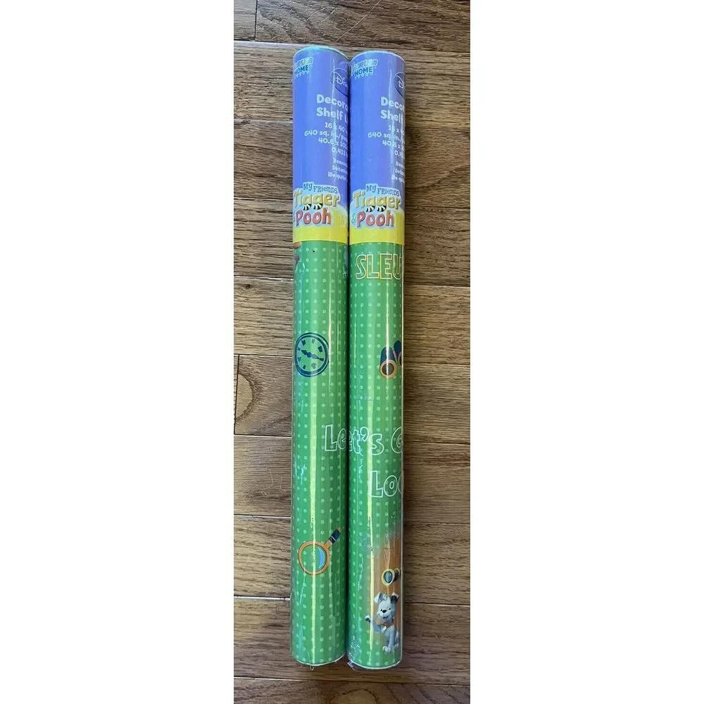 TWO Rolls Disney My Friends Tigger Pooh Decorative Shelf Liner 16